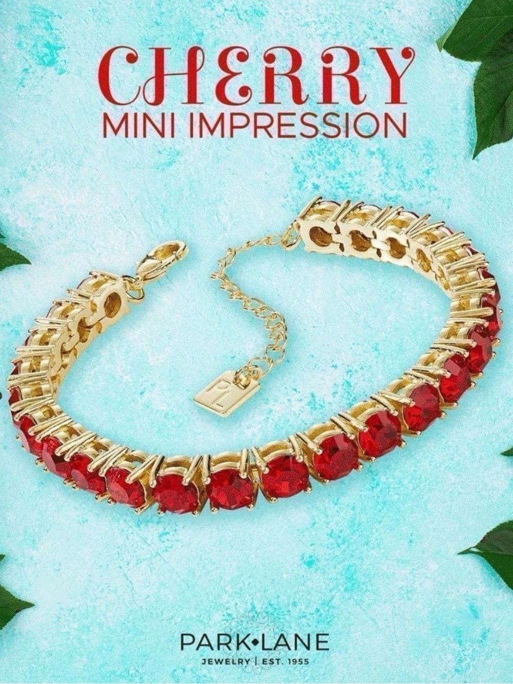 Park Lane “Cherry” Mini Impression Bracelet! NWOT! Has Been Altered!!